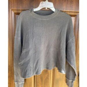 bercrombie & Fitch Women's Waffle Knit LS Henley Essentials collection XXS